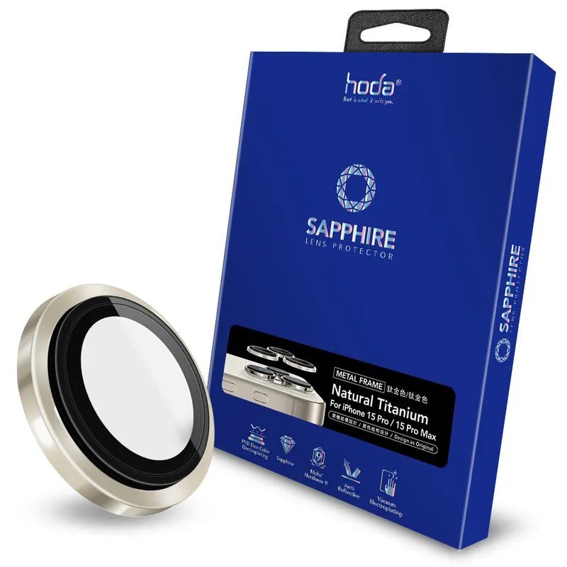 Dán cường lực bảo vệ camera HODA Sapphire iPhone 15 Pro/15 Pro Max
