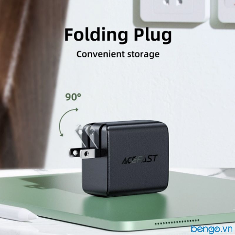 Sạc Nhanh ACEFast A15 PD3.0 65W 3 Cổng USB-C+USB-C+USB-A (US) - Bảo Hành 24 Tháng