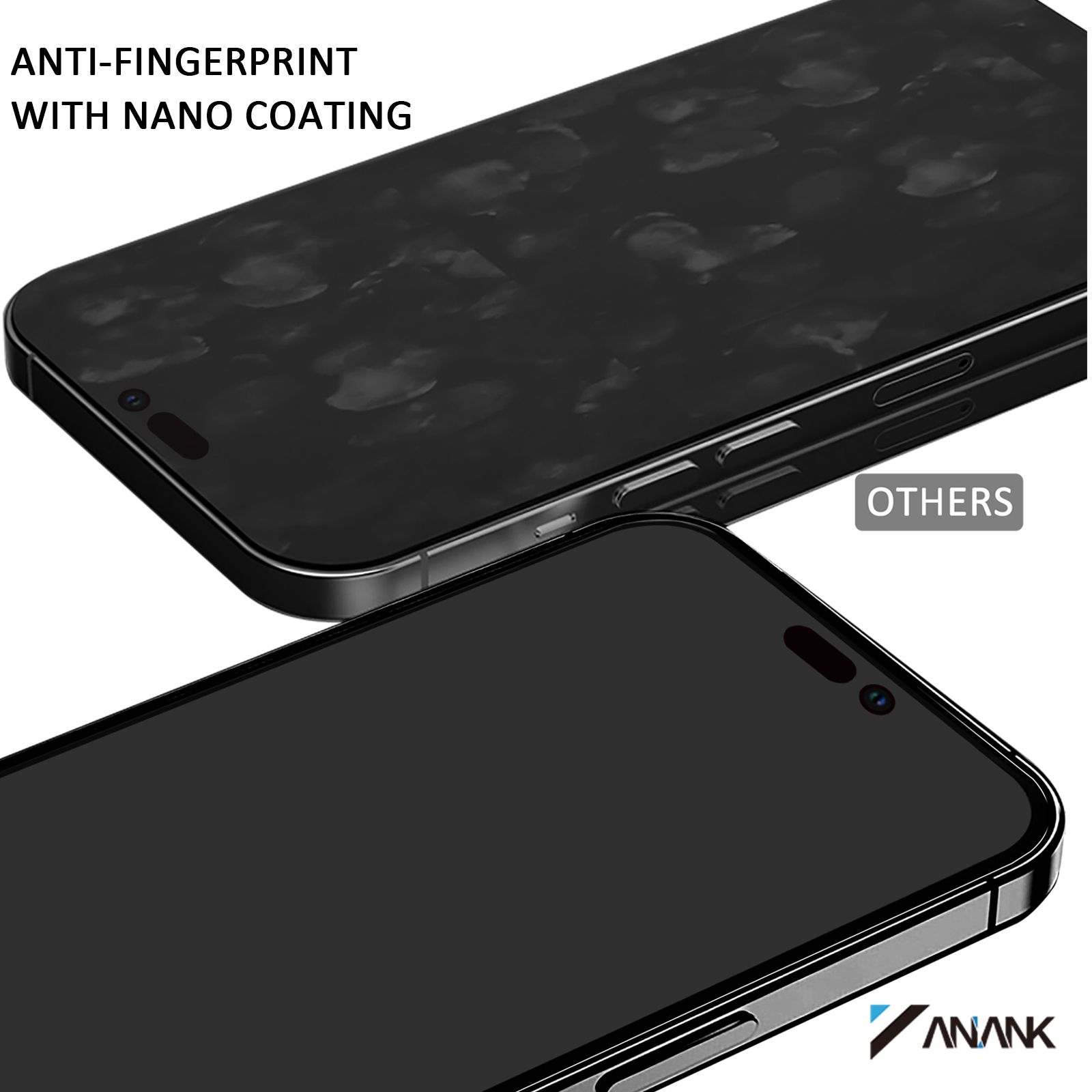 Dán cường lực iPhone 15 Pro Max/15 Pro/15/15 Plus ANANK 2.5D Full (có viền)