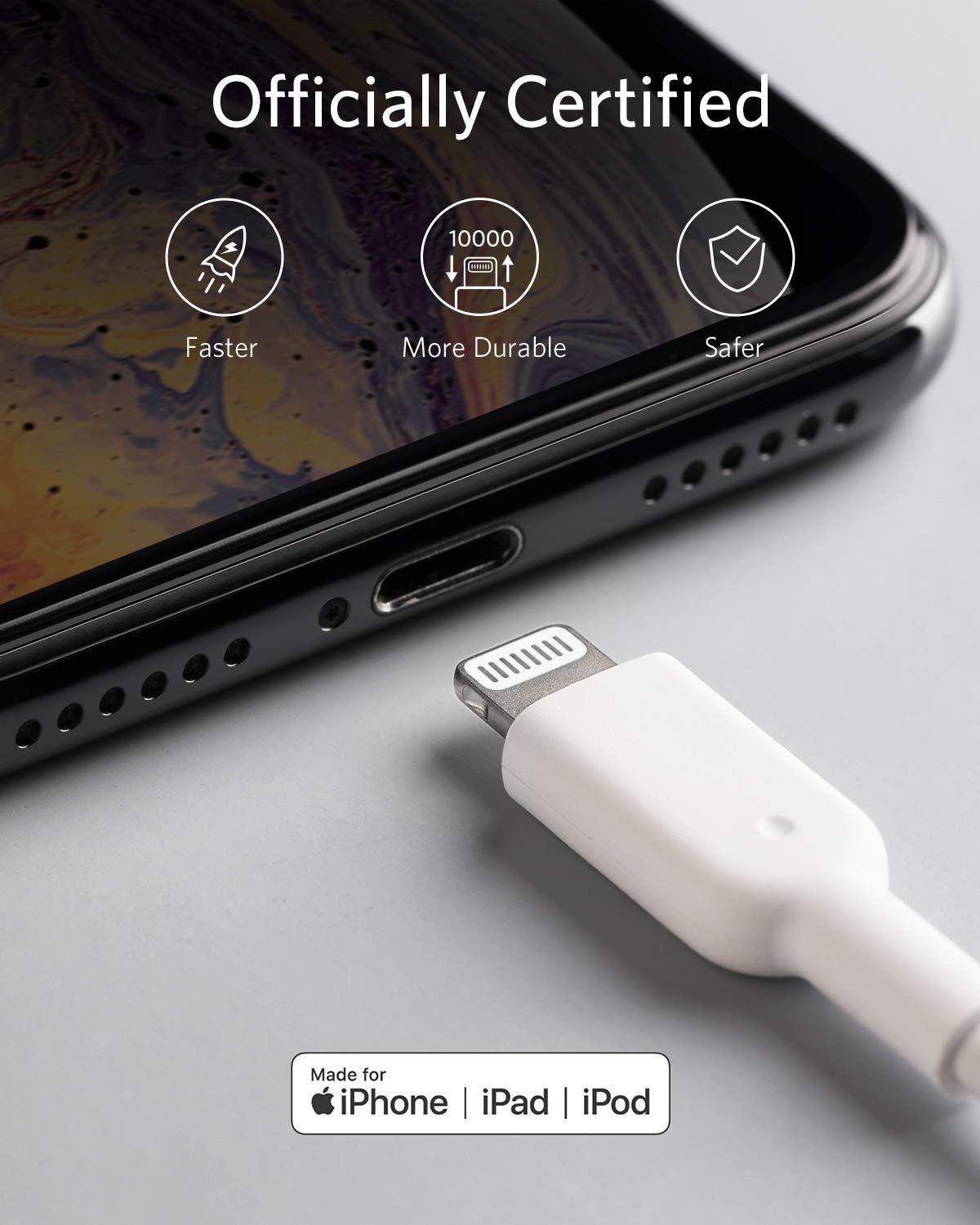 Cáp Lightning ANKER PowerLine II dài 0.9m - A8432