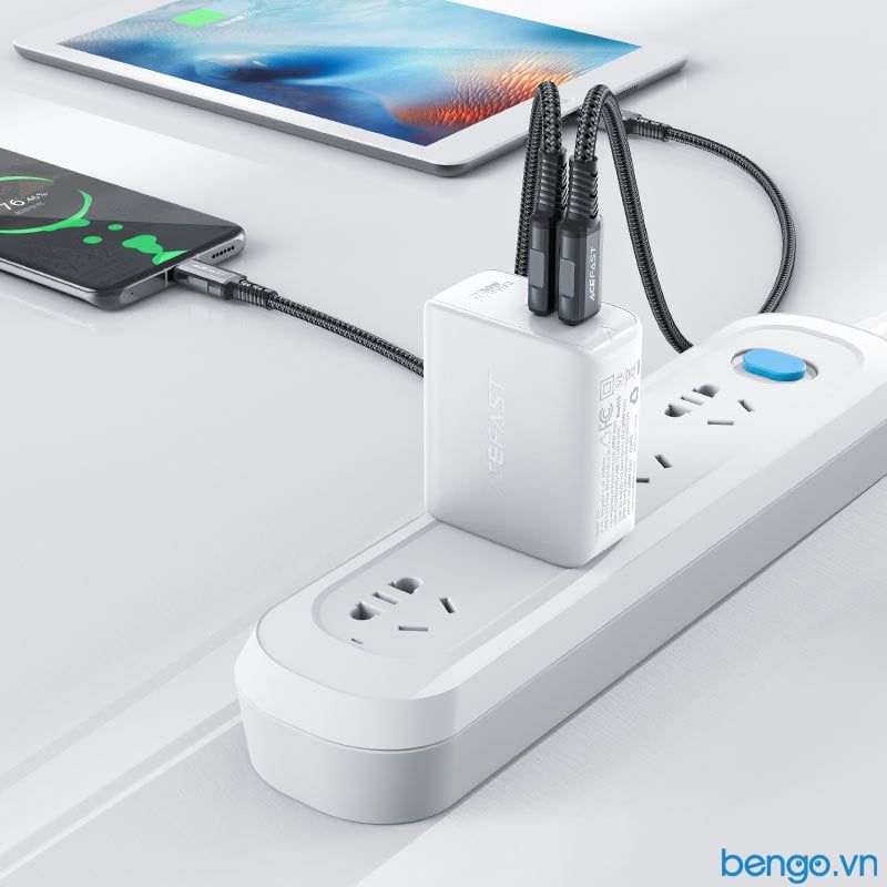 Sạc Nhanh ACEFAST A31 GaN PD3.0 50W 2 Cổng USB-C (US) - Bảo Hành 24 Tháng