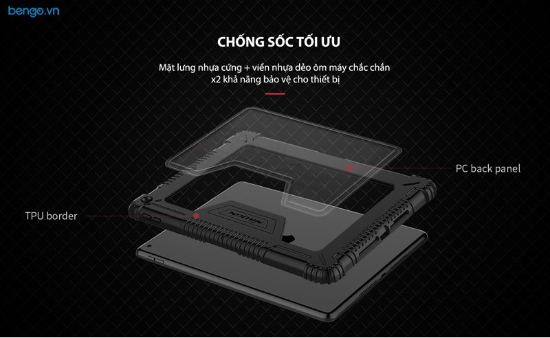 Bao da iPad 10.2 inch 2019/2020 NILLKIN Bumper Leather with Pencil Holder