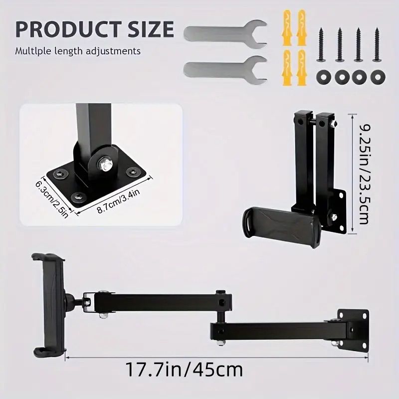 Giá đỡ máy tính bảng, Ipad, Tablet treo trên tường Zaki có thể điều chỉnh cánh tay linh hoạt