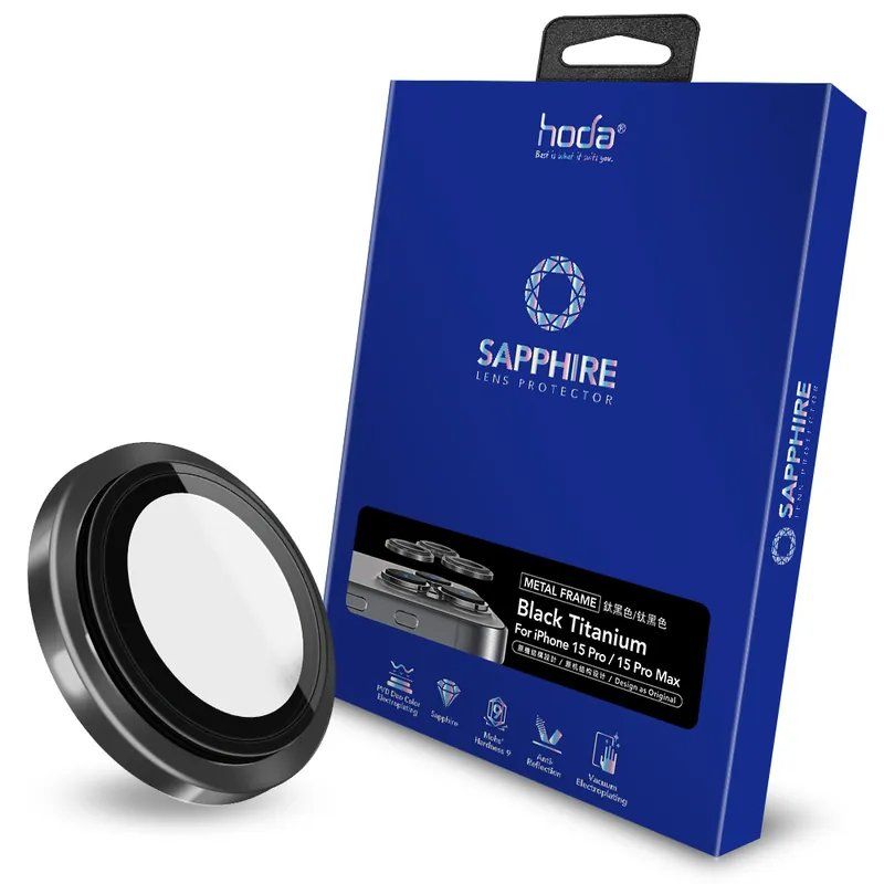Dán cường lực bảo vệ camera HODA Sapphire iPhone 15 Pro/15 Pro Max
