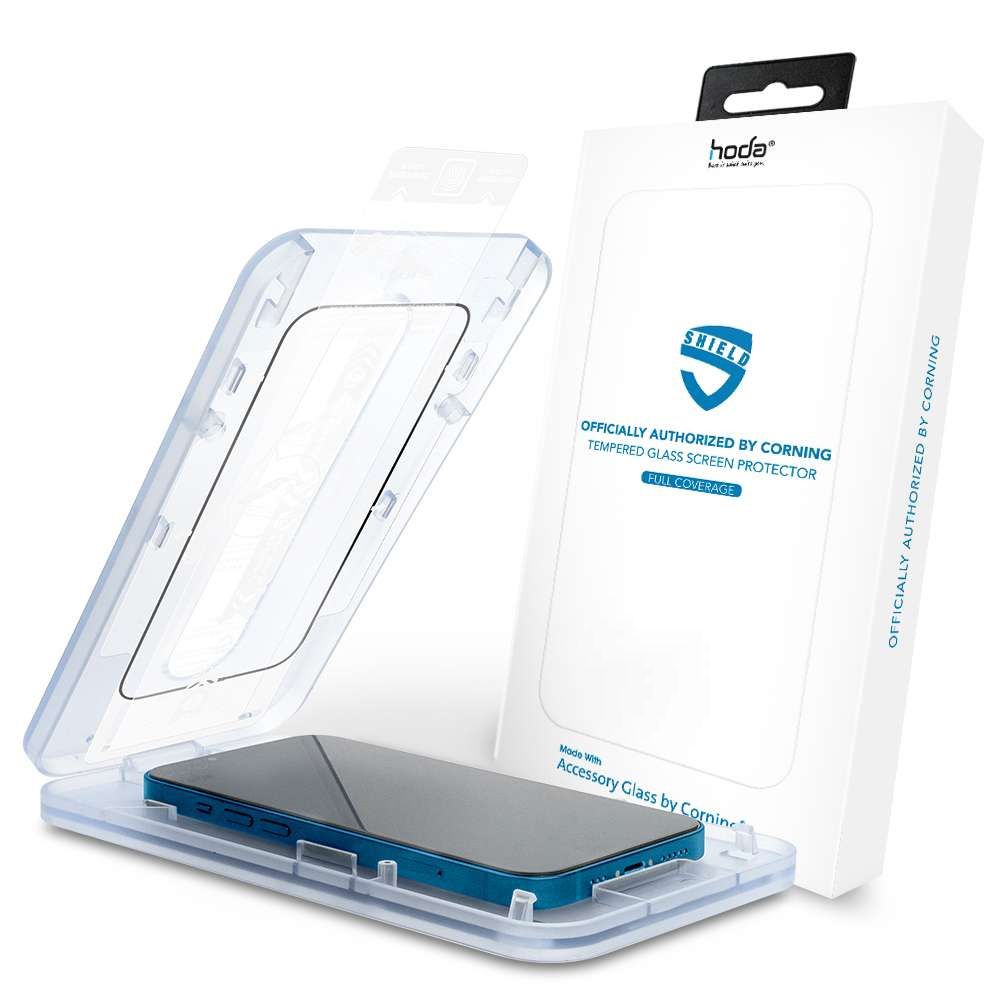 Dán Cường Lực IPhone 14 Pro HODA Full Clear AGbC Corning Kèm Khung Dán