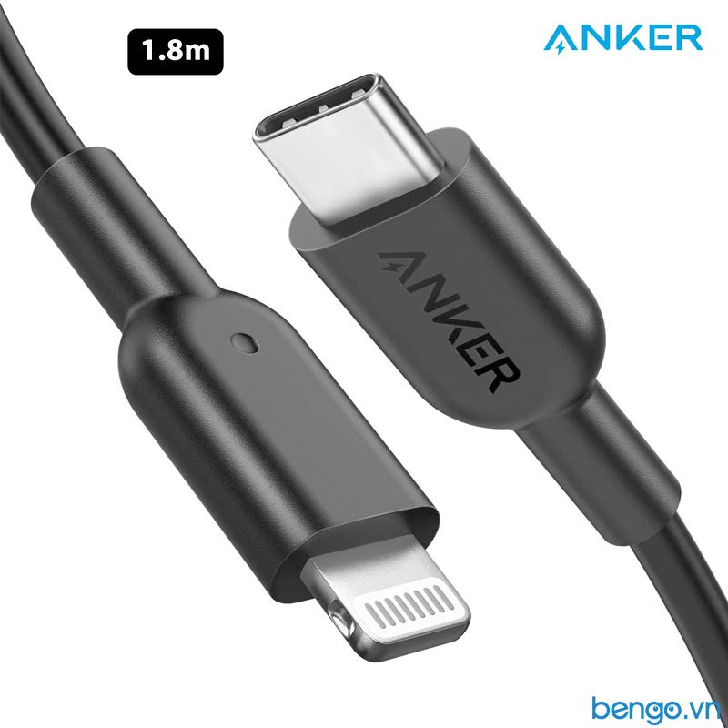 Cáp Điện Thoại Anker PowerLine II USB-C To Lightning MFi Dài 1.8m - A8633