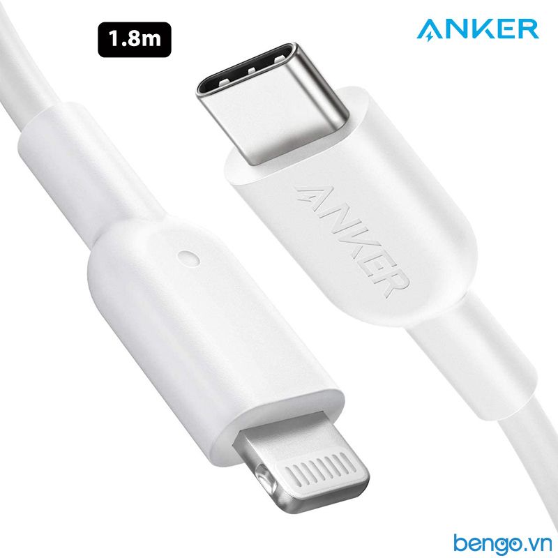 Cáp Điện Thoại Anker PowerLine II USB-C To Lightning MFi Dài 1.8m - A8633