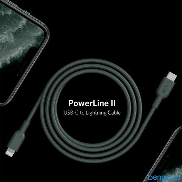 Cáp Điện Thoại Anker PowerLine II USB-C To Lightning MFi Dài 1.8m - A8633