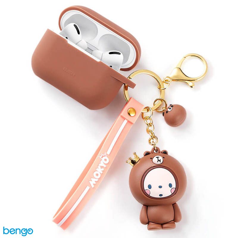 Vỏ Ốp Airpods Pro Silicone Bounce Series Kèm Móc Khoá MOKYO Xinh Xắn ESR