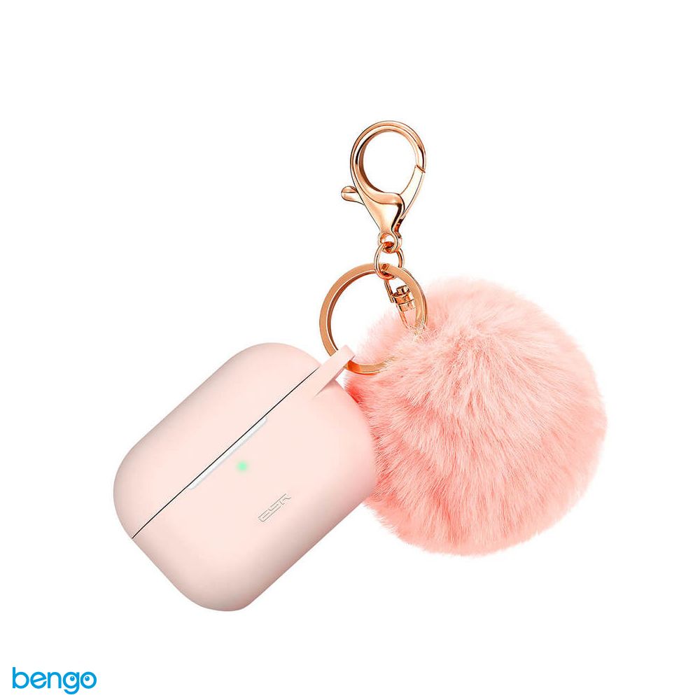 Vỏ Ốp Airpods Pro Silicone Bounce Series Kèm Móc Khoá Pom-Pom ESR