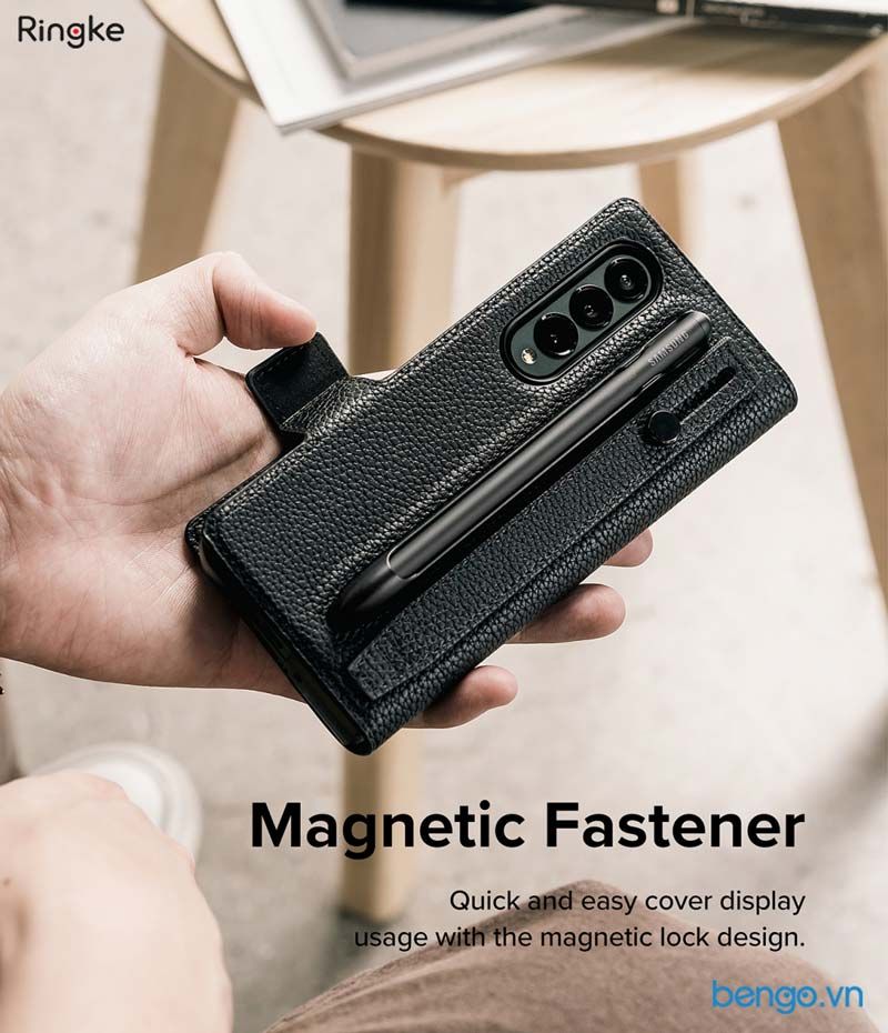 Bao Da Samsung Galaxy Z Fold 4 RINGKE Folio Signature EZ Strap Plus