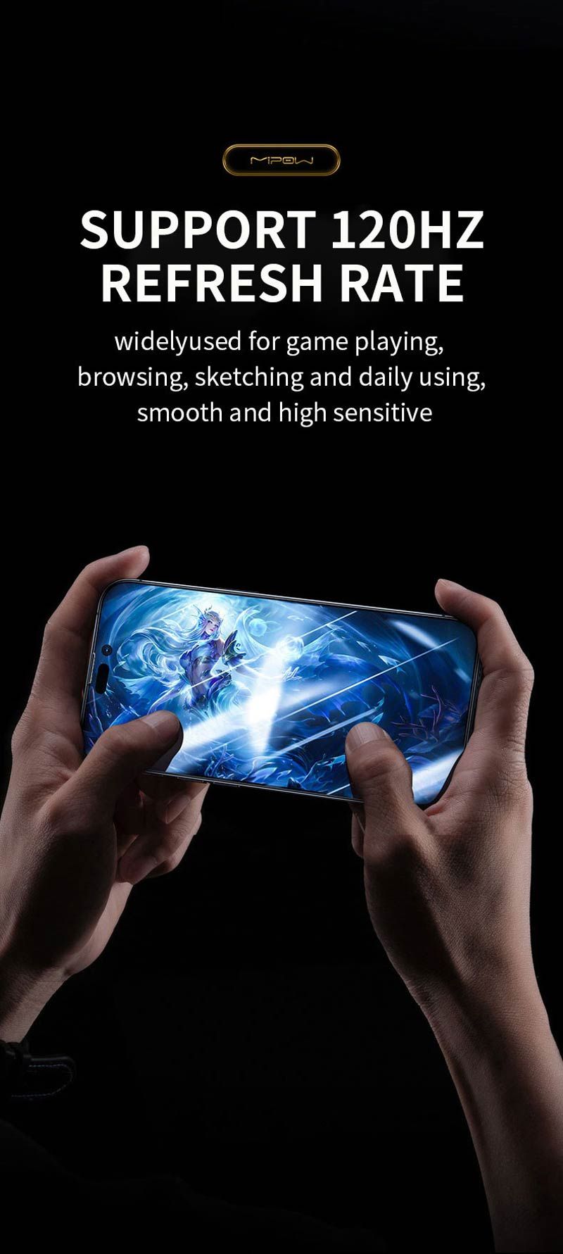 Dán cường lực iPhone 13/13 Pro Max/14 Pro/14 Pro Max MIPOW KINGBULL PREMIUM SILK (2.7D)