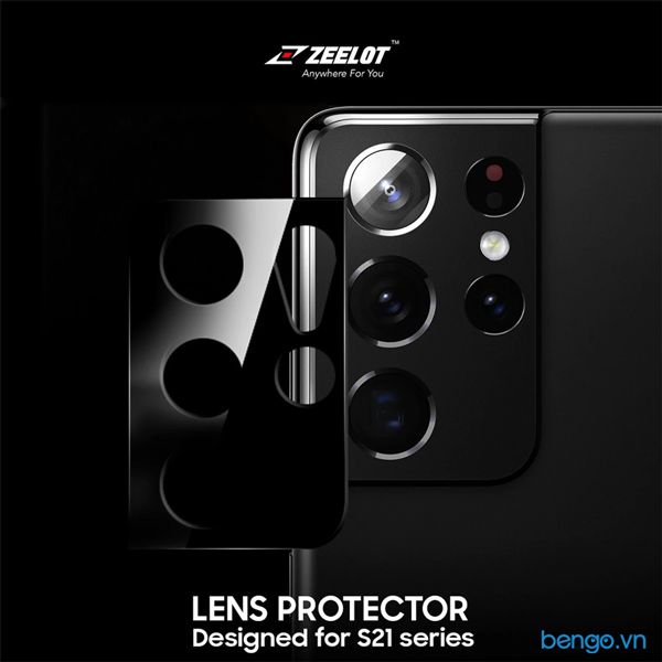 Dán Cường Lực Bảo Vệ Camera Samsung Galaxy S21 Ultra/S21 Plus/S21 5G ZEELOT Black
