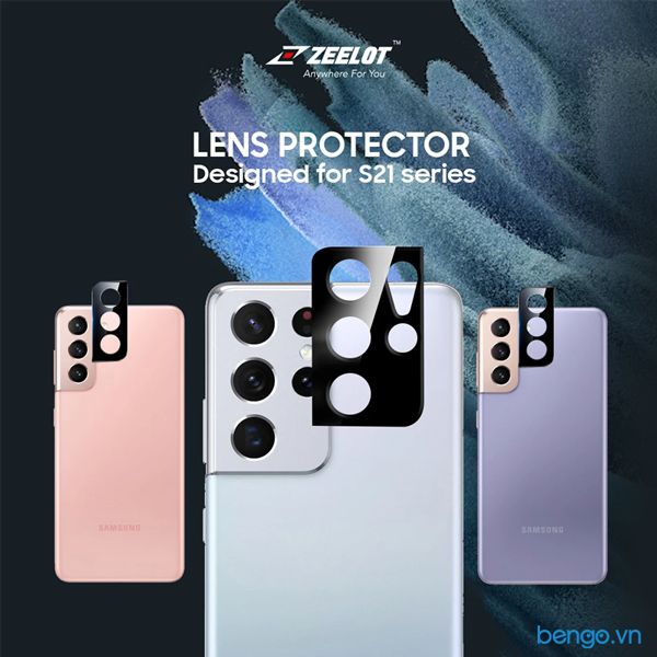 Dán Cường Lực Bảo Vệ Camera Samsung Galaxy S21 Ultra/S21 Plus/S21 5G ZEELOT Black