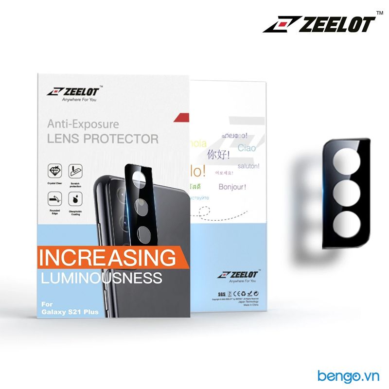 Dán Cường Lực Bảo Vệ Camera Samsung Galaxy S21 Ultra/S21 Plus/S21 5G ZEELOT Black