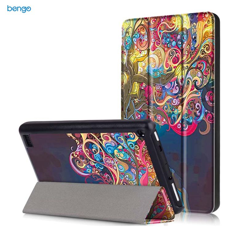 Bao Da Amazon Fire 7 (2017-2019) Họa Tiết Hoa Văn
