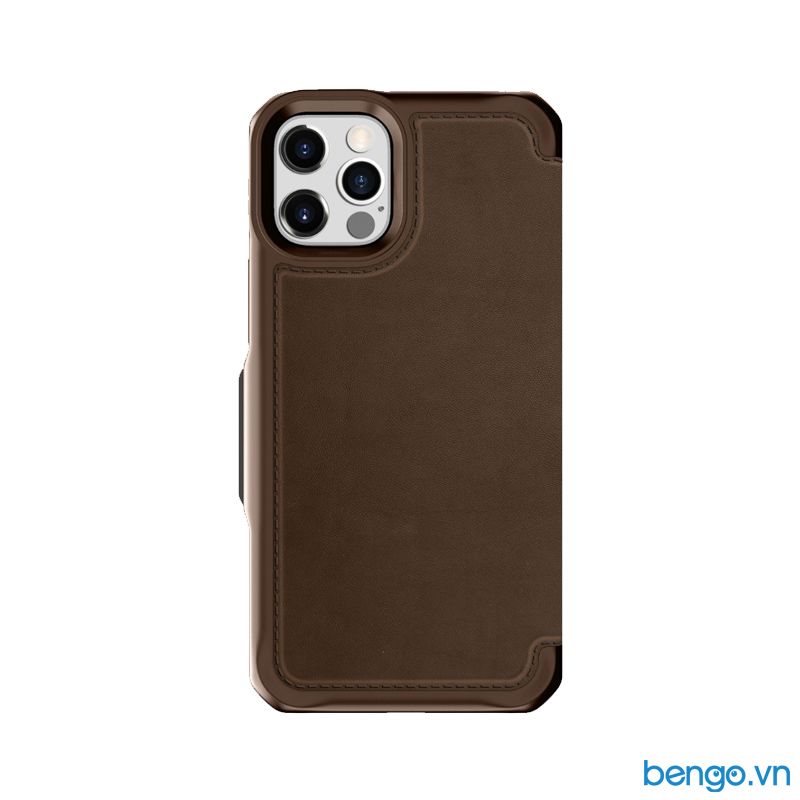 Bao Da iPhone 12 Pro Max ITSKINS Hybrid // Folio Leather Antimicrobial
