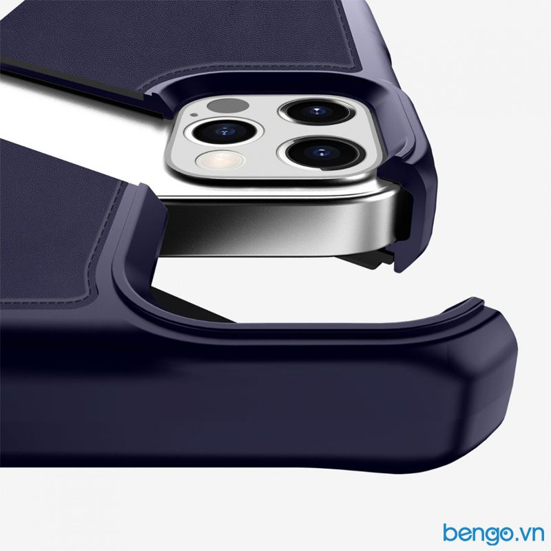 Bao Da iPhone 12 Pro Max ITSKINS Hybrid // Folio Leather Antimicrobial