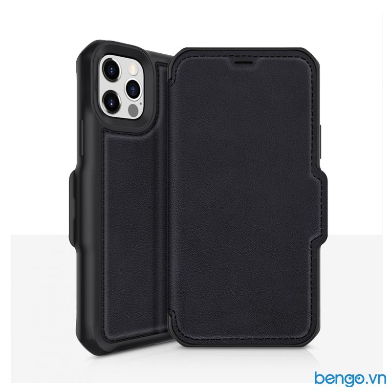 Bao Da iPhone 12 Pro Max ITSKINS Hybrid // Folio Leather Antimicrobial