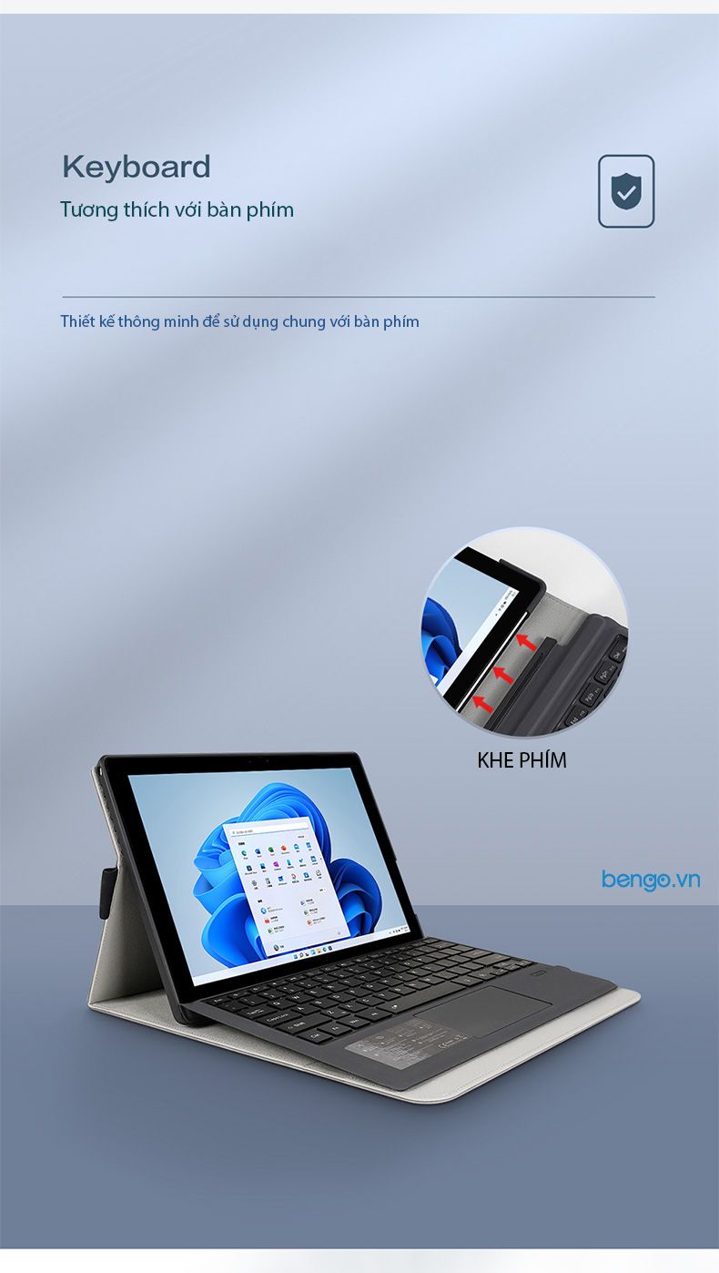 Bao Da Microsoft Surface Pro 8 JRC Ốp TPU Mềm, Vỏ Ngoài PU