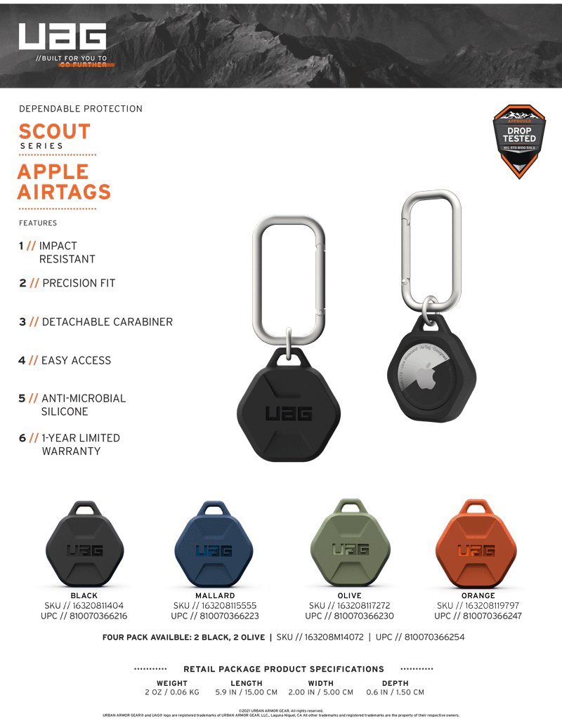 Vỏ Bảo Vệ Apple AirTag UAG Scout
