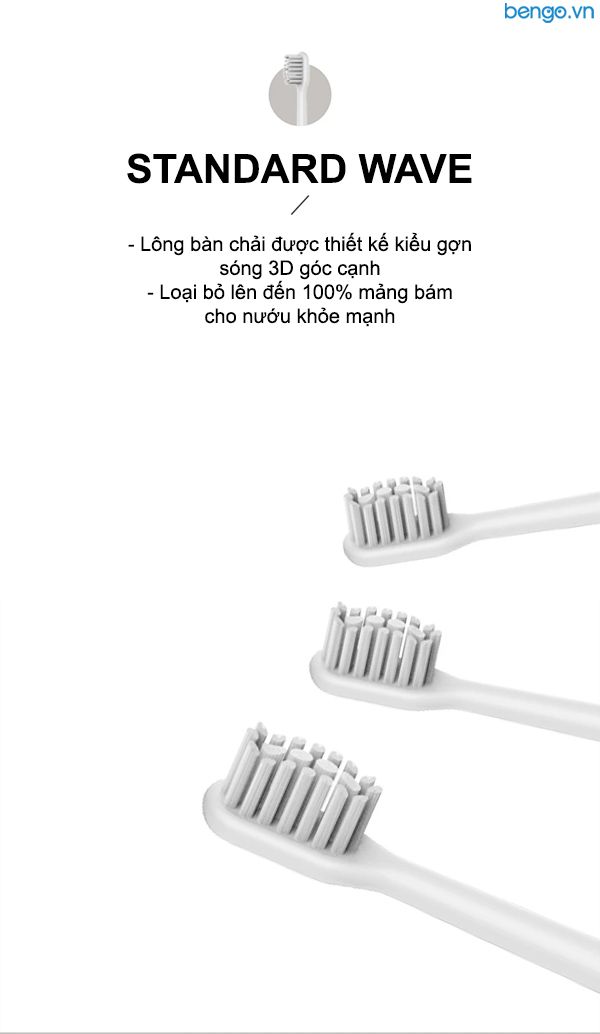 Bộ 3 Đầu Bàn Chải Điện MiPOW (FDA USA)