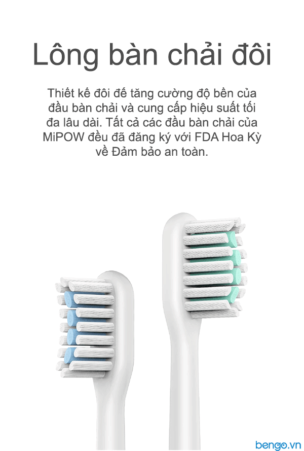 Bộ 3 Đầu Bàn Chải Điện MiPOW (FDA USA)