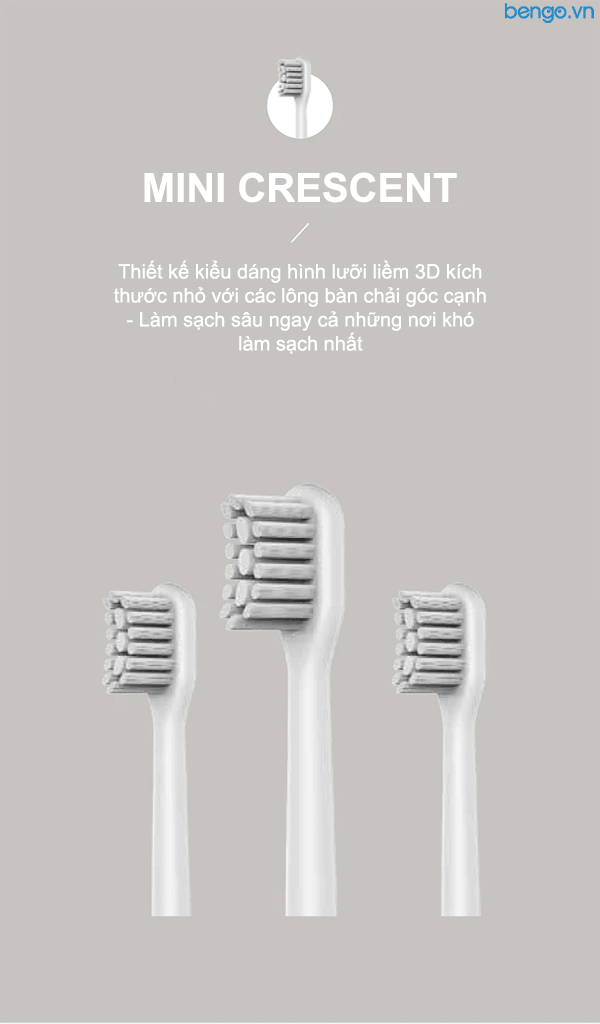 Bộ 3 Đầu Bàn Chải Điện MiPOW (FDA USA)