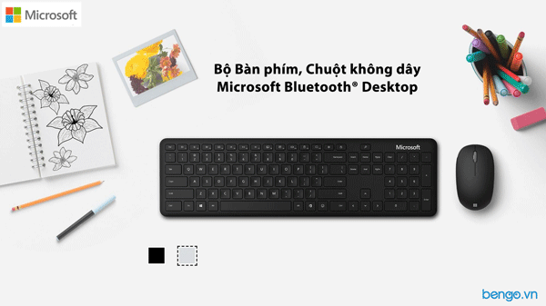 Bộ Bàn Phím, Chuột Không Dây Microsoft Bluetooth Desktop