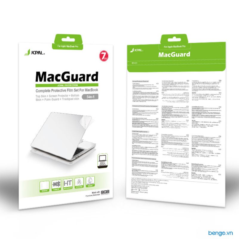 Bộ dán Full JCPAL MacGuard 5 in 1 cho Macbook Pro 16