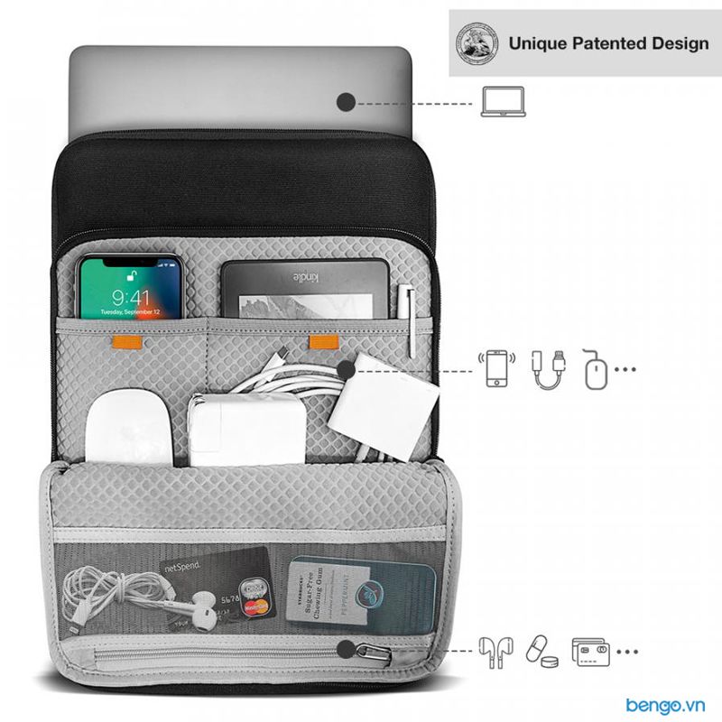 Túi xách chống sốc MacBook Pro/Air 13” New TOMTOC (USA) 360° Protection Premium