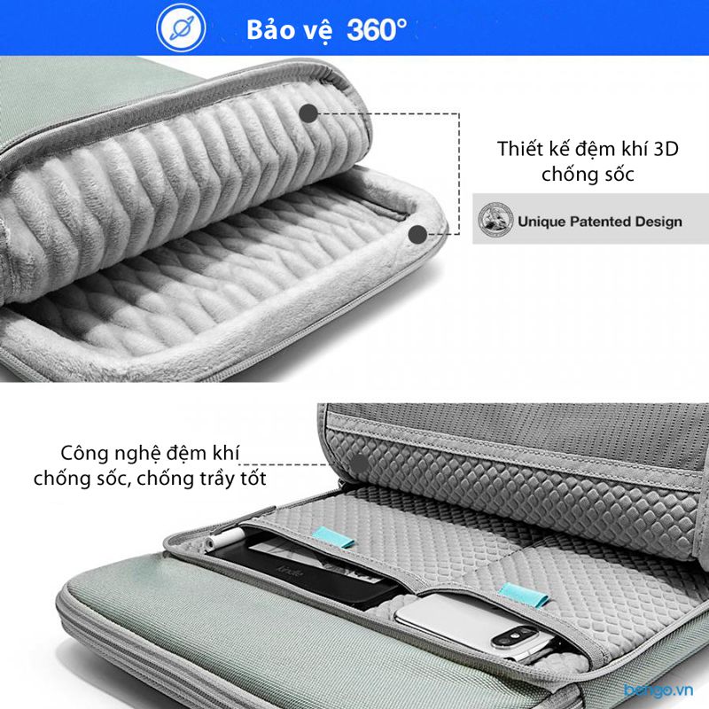Túi xách chống sốc MacBook Pro/Air 13” New TOMTOC (USA) 360° Protection Premium