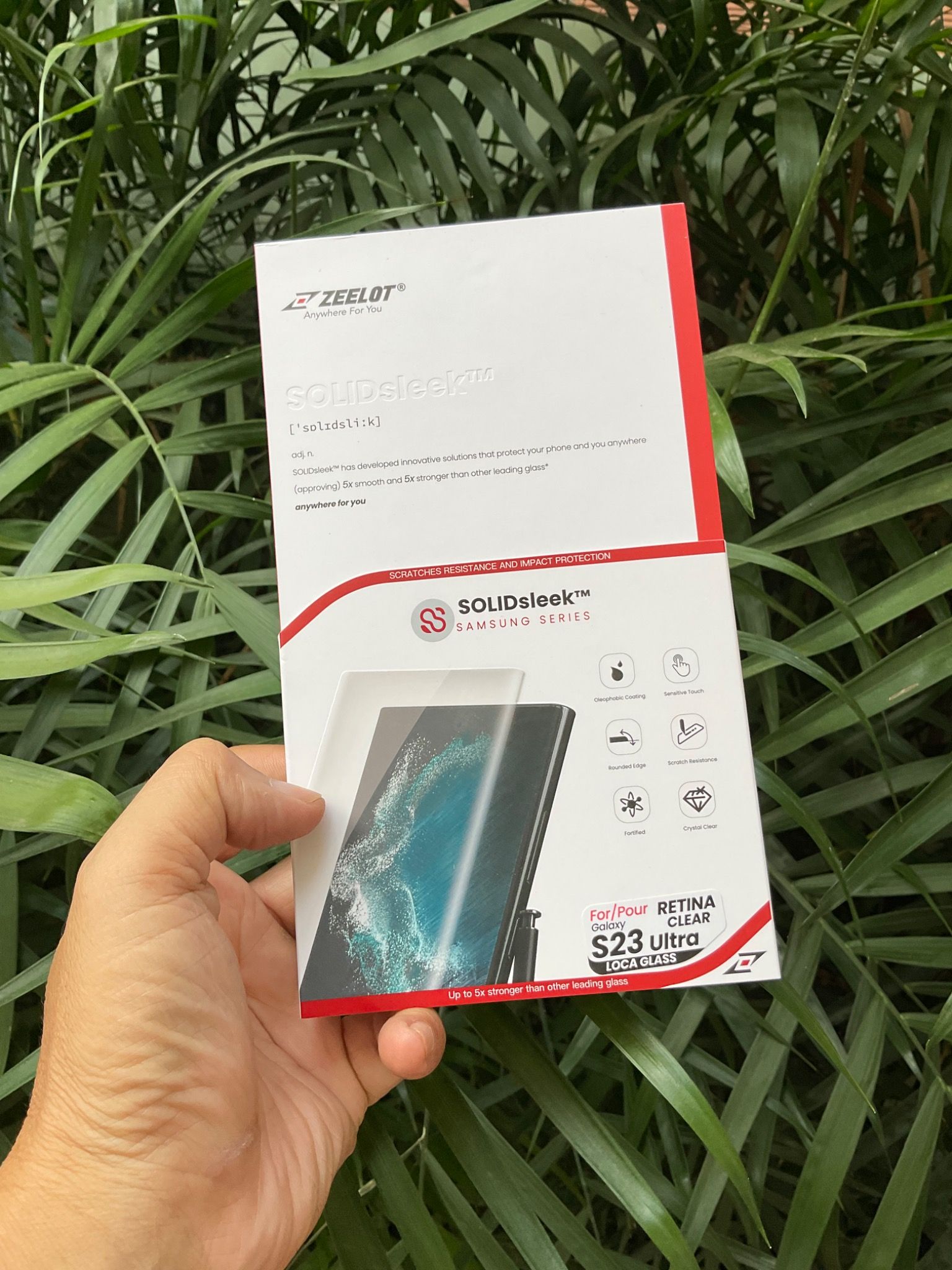 Dán Cường Lực Samsung Galaxy S23 Ultra Zeelot Keo UV Loca 3D Clear