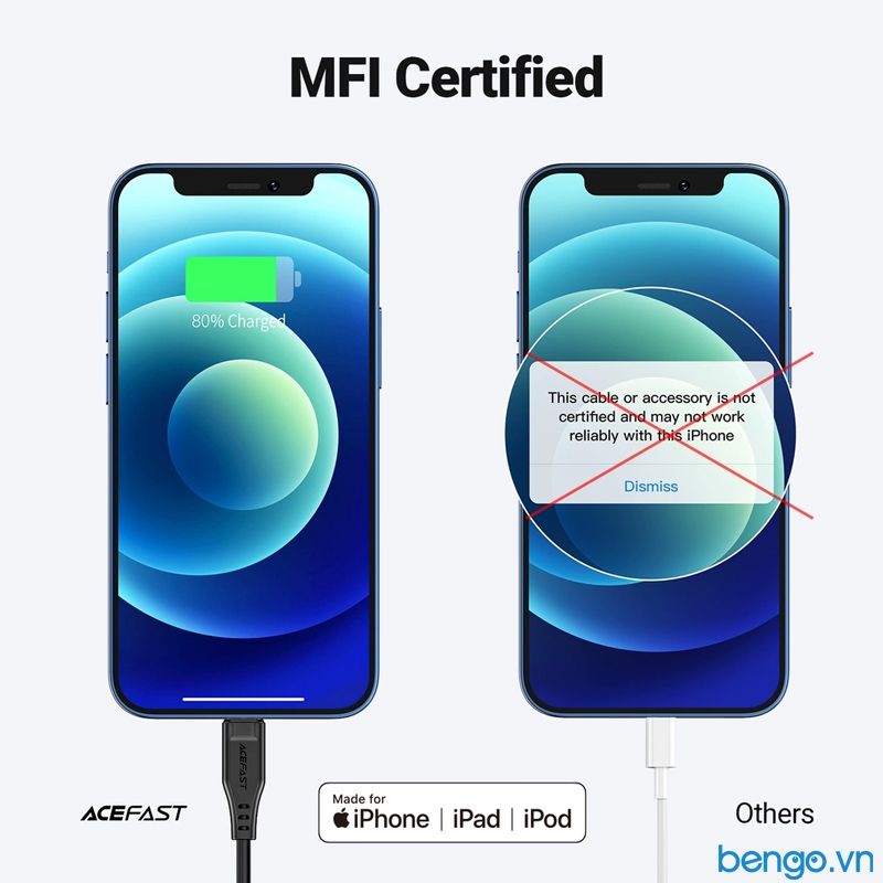 Cáp ACEFAST USB-C To Lightning Dài 1.2m - C3-01