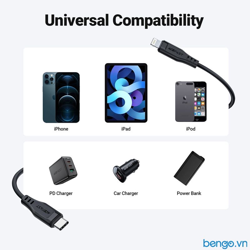 Cáp ACEFAST USB-C To Lightning Dài 1.2m - C3-01