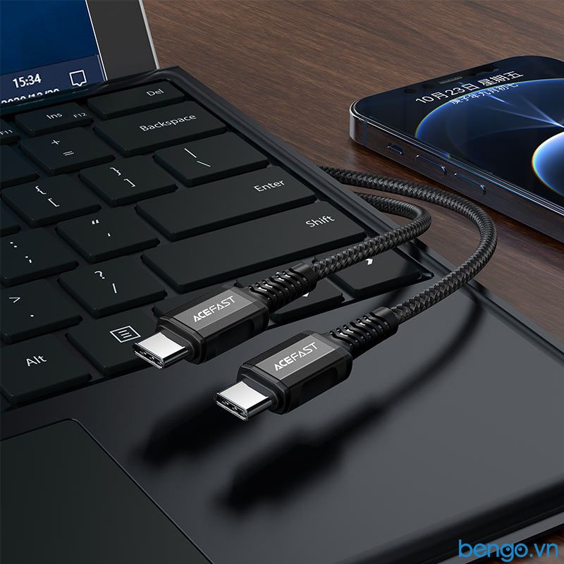 Cáp ACEFAST USB-C To USB-C Đầu Nối Hợp Kim Nhôm Dài 1.2m - C1-03