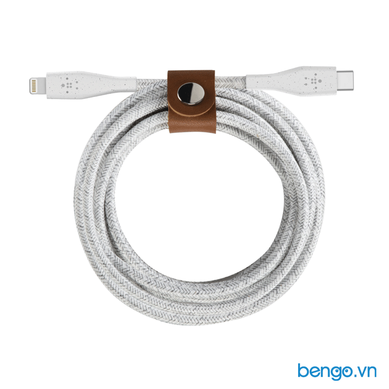 Cáp sạc nhanh Belkin BOOST↑CHARGE™ USB-C to Lightning DuraTek™ 1.2m MFI Power Delivery - F8J243bt04