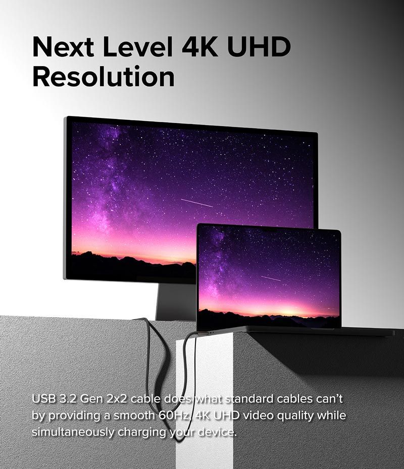 Cáp sạc nhanh 240W RINGKE USB-3.2 Gen 2X2 USB-C Cable