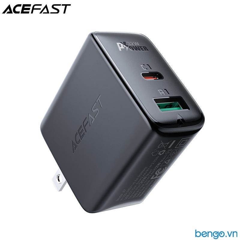 Sạc Nhanh ACEFAST A7 PD3.0 32W 2 Cổng USB-C+ USB-A (US) - Bảo Hành 24 Tháng