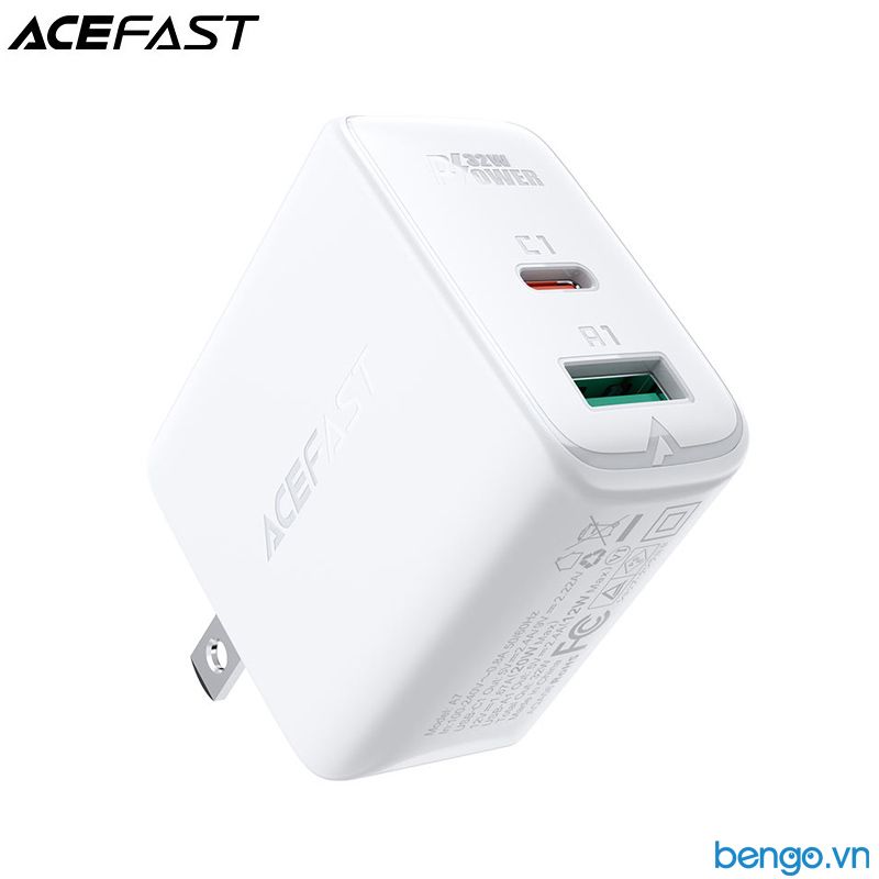 Sạc Nhanh ACEFAST A7 PD3.0 32W 2 Cổng USB-C+ USB-A (US) - Bảo Hành 24 Tháng