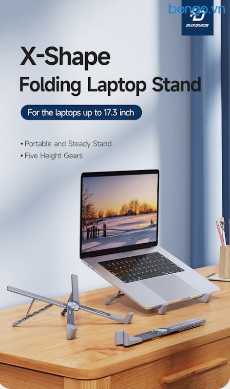 Giá đỡ laptop DuxDucis X-Shape Folding Laptop Stand - Silver
