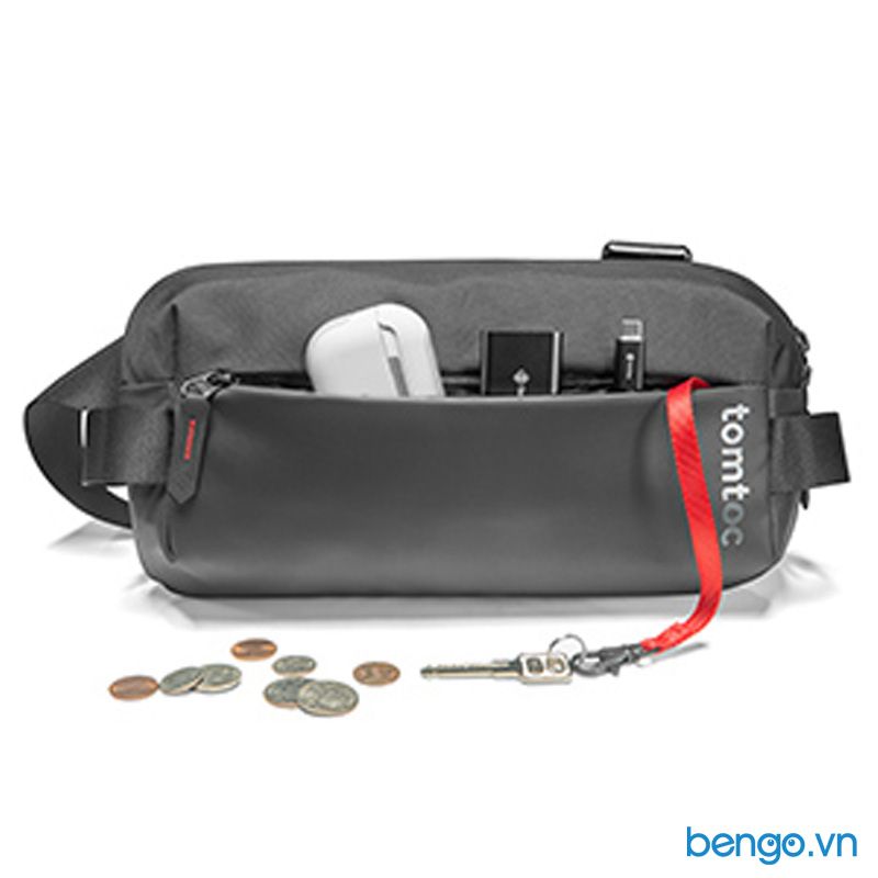 Túi Đeo Chéo TOMTOC (USA) Lightweight Codura Sling Bag Black - H02-A04D