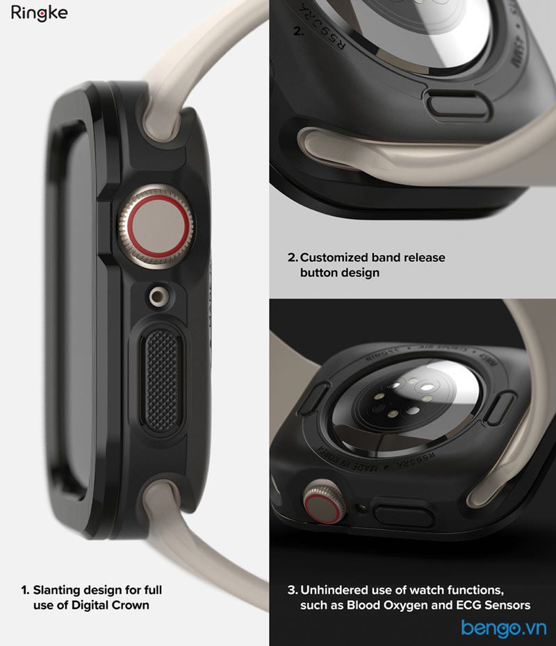 Combo Ringke Air Sports & Bezel Styling Apple Watch 9/8/7 45mm/SE/6/5/4 44mm