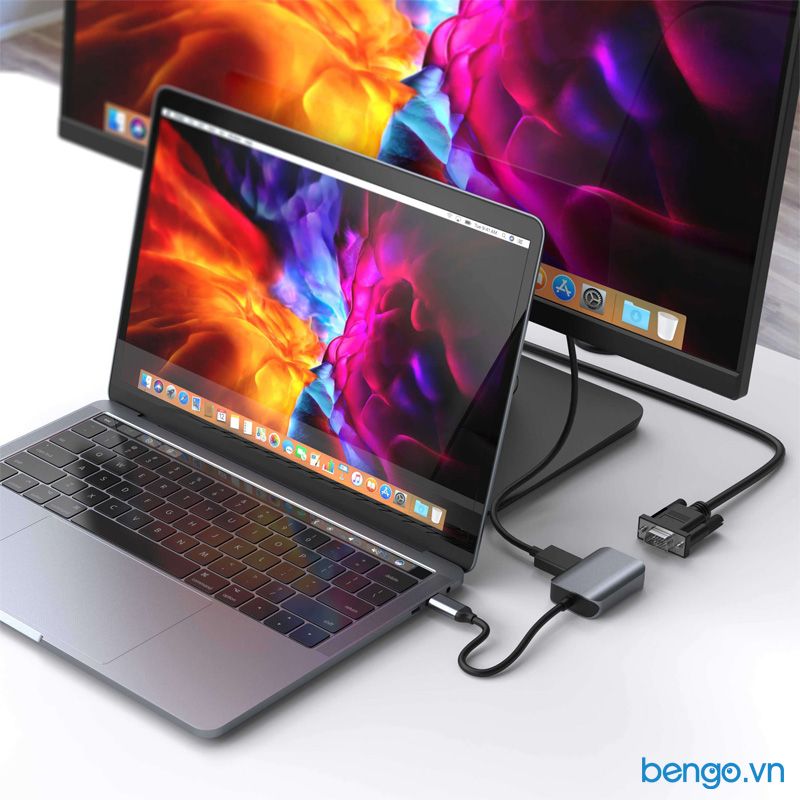 Cổng chuyển HyperDrive 2 in 1 USB-C qua HDMI/VGA 4K - HD-C2HV