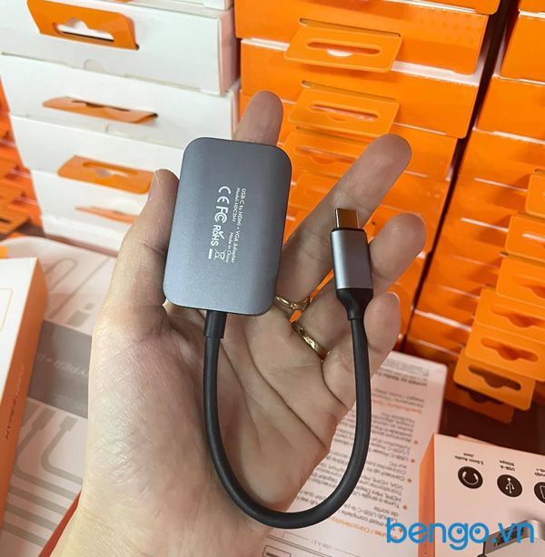 Cổng chuyển HyperDrive 2 in 1 USB-C qua HDMI/VGA 4K - HD-C2HV