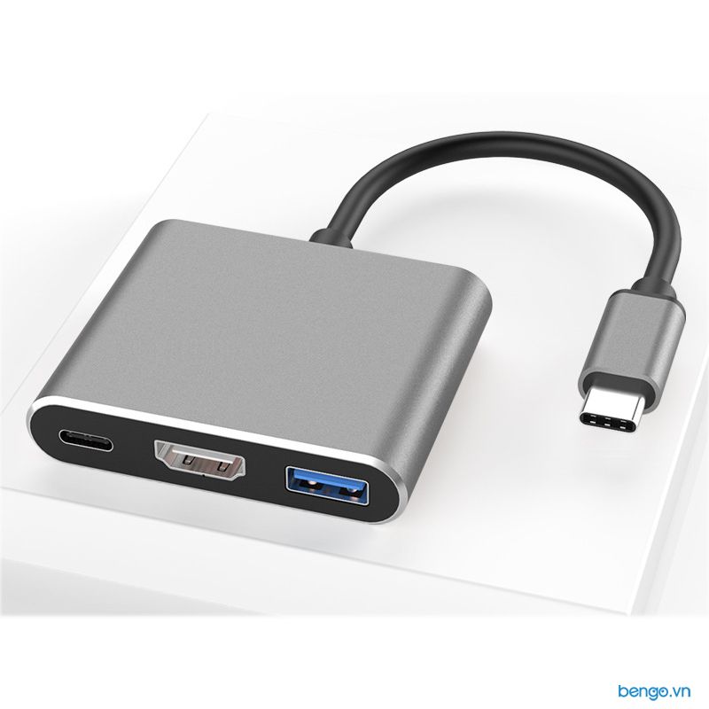 Cáp chuyển USB-C qua HDMI 3 trong 1 hỗ trợ Power Delivery (PD)
