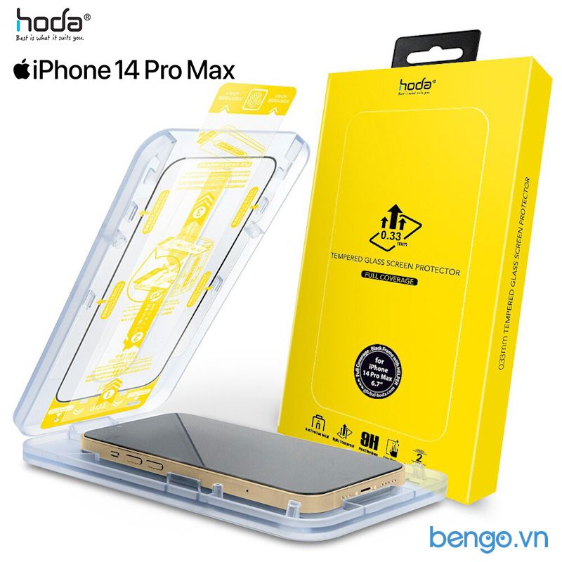 Cường Lực Hoda IPhone 14/14 Plus/14 Pro/14 Pro Max Clear Với Dust-Free Helper