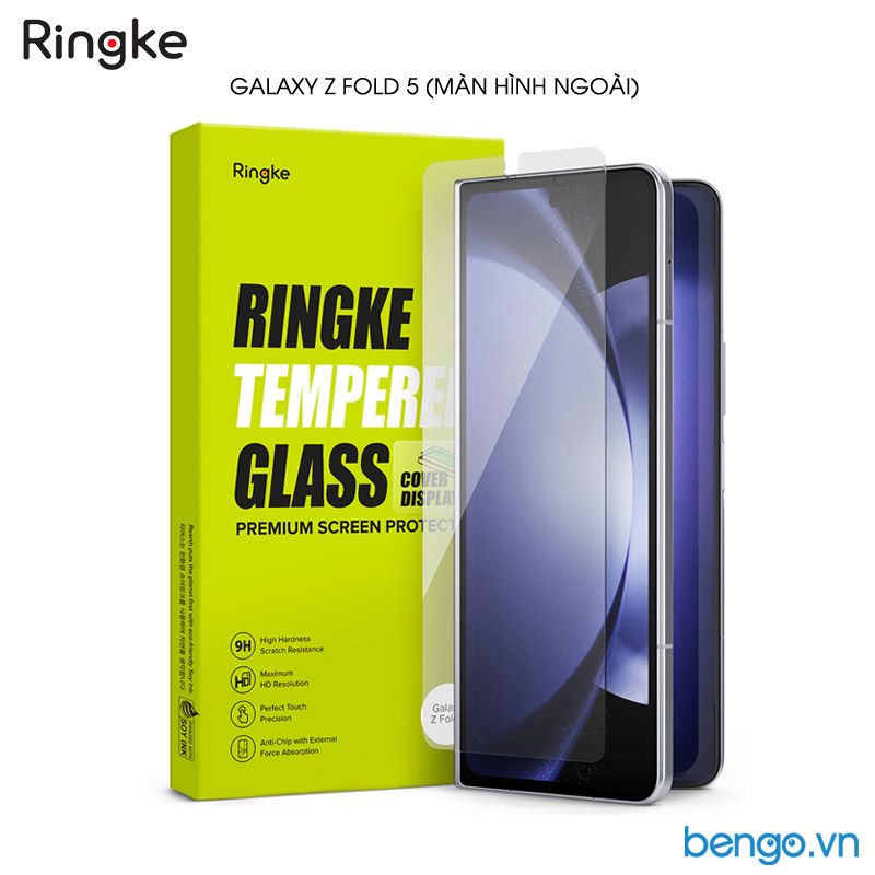 Dán cường lực Samsung Galaxy Z Fold 5 Ringke Cover Display Tempered Glass (Màn hình ngoài)