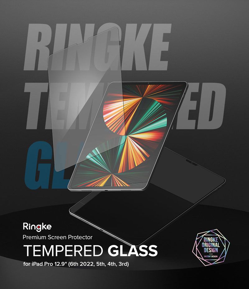 Dán cường lực iPad Pro 12.9″ M2/M1 RINGKE Screen Protector Full Glass