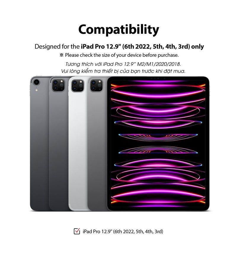 Dán cường lực iPad Pro 12.9″ M2/M1 RINGKE Screen Protector Full Glass